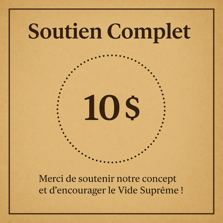 Le Vide Suprême – Soutenir le délire!